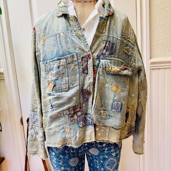 Magnolia Pearl Unbreakable Love Denim Jacket New With Tags - Picture 5 of 16